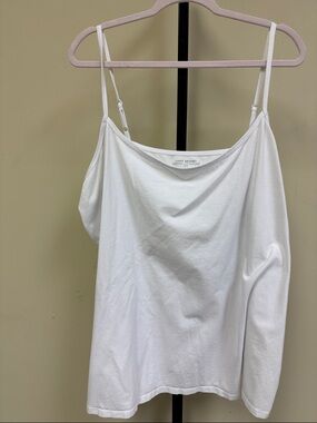 Lane Bryant White Adjustable Spaghetti Strap Camisole
